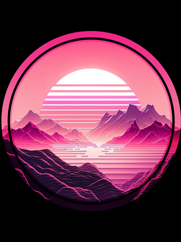 Vaporwave Mountain Vibe by artsysharo T-Shirts, Hoodie, Sweatshirt | BlankRebels.com (Image 3)