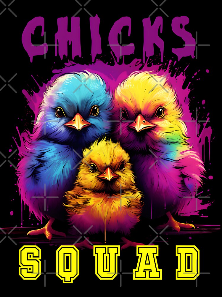 Serious chicks squad in vibrant colors by GediaPrints T-Shirts, Hoodie, Sweatshirt | BlankRebels.com (Image 3)