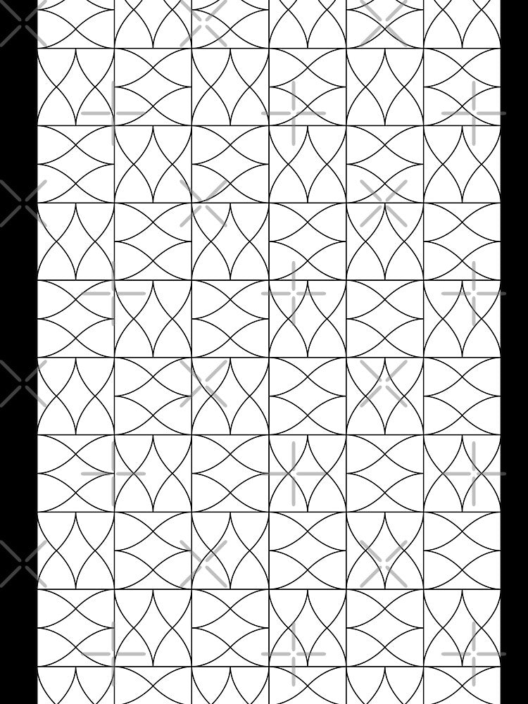 Black and White Diamond Modern Mid Century Geometric Pattern Scandinavian Rustic Interior 01 by BONBcreative