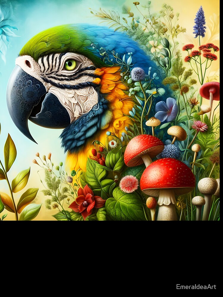 Macaw Botanical art by EmeraldeaArt T-Shirts, Hoodie, Sweatshirt | BlankRebels.com (Image 3)