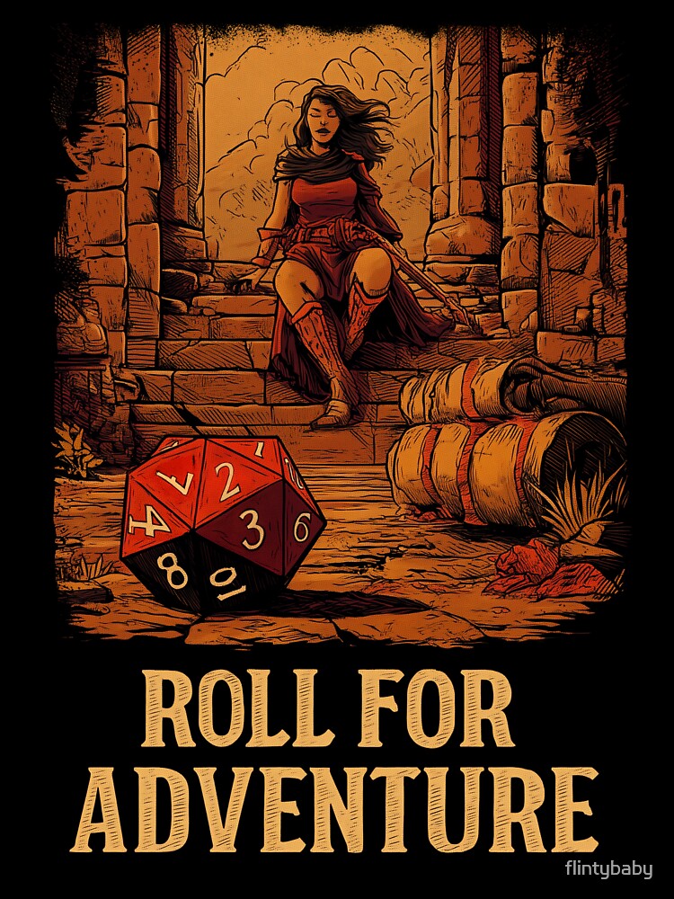 Roll for Adventure - Dungeons and Dragons by flintybaby T-Shirts, Hoodie, Sweatshirt | BlankRebels.com (Image 3)