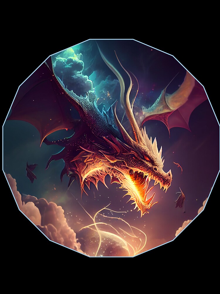 Mystical dragon flying in the clouds by HarriPaloma T-Shirts, Hoodie, Sweatshirt | BlankRebels.com (Image 3)