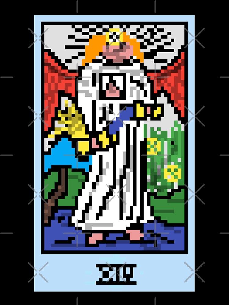 Wait, is this pixel art tarot? Yellow - Major Arcana 'Temperance' (Design for T-shirt, stickers and other... (Image 3)
