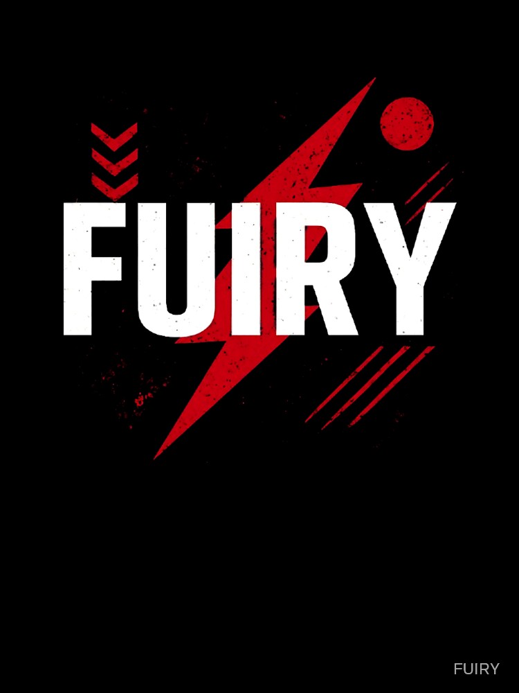 FUIRY Streetwear Logo Design | Bold Industrial Abstract Graphic | Minimal Red & White Grunge Style T-Shirt &... (Image 3)