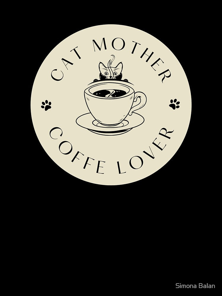 Cat Mother Coffe Lover by Simona Balan T-Shirts, Hoodie, Sweatshirt | BlankRebels.com (Image 3)
