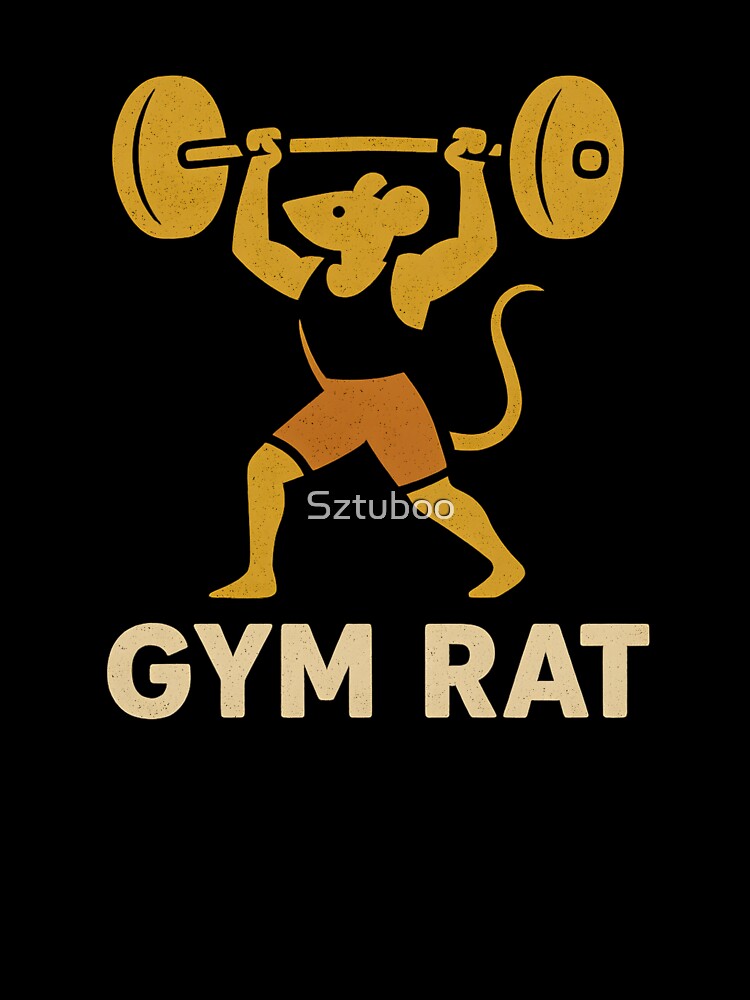 Gym Rat – Funny Weightlifting Fitness Design by Sztuboo T-Shirts, Hoodie, Sweatshirt | BlankRebels.com (Image 3)
