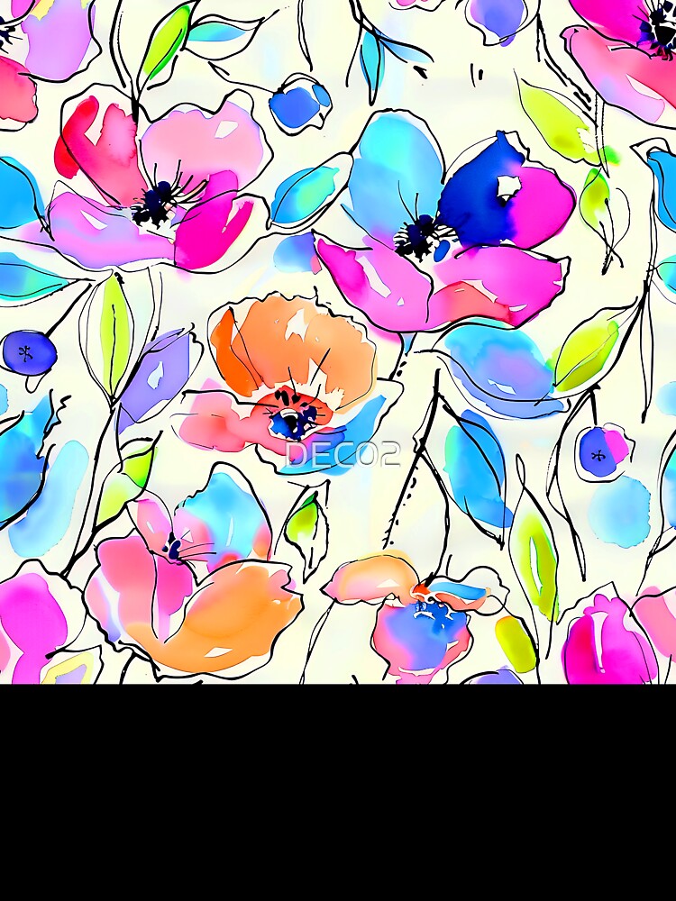 Sophisticated Floral Modern Abstract Art With Watercolor Aesthetic by DEC02 T-Shirts, Hoodie, Sweatshirt (Image 3)