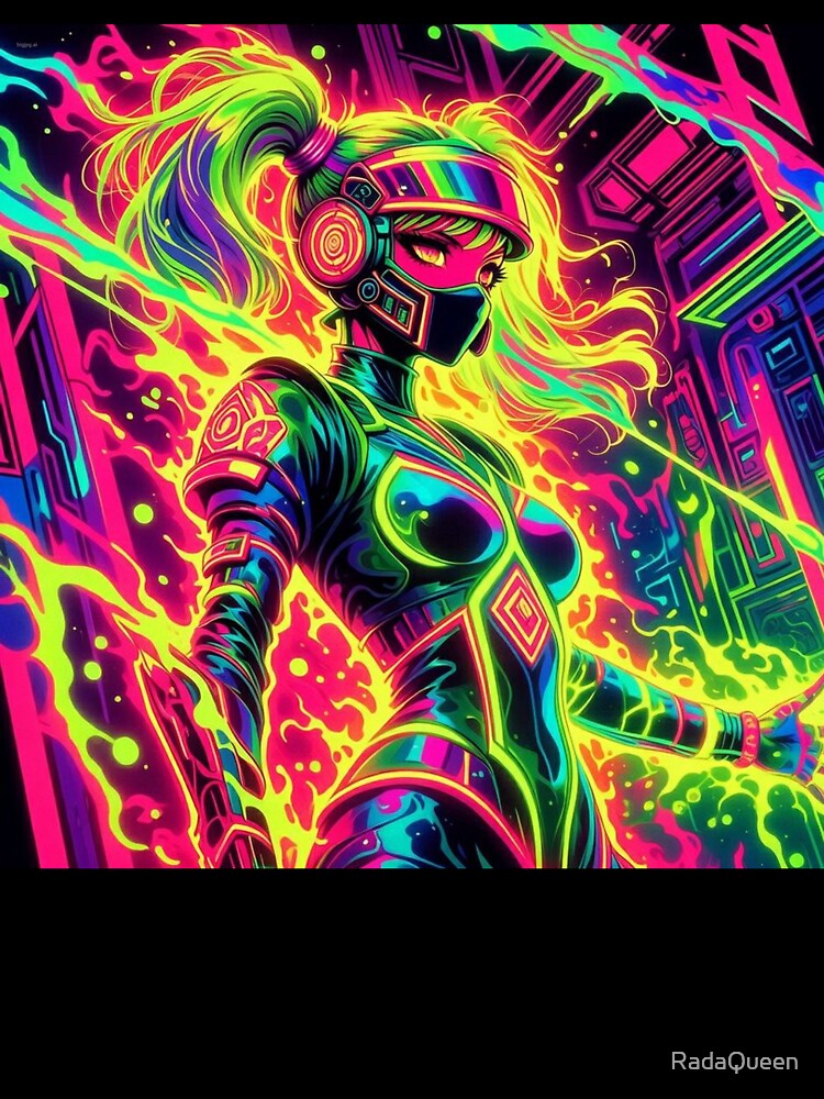 Nuclear Overdrive: Cyber Hazmat Warrior by RadaQueen T-Shirts, Hoodie, Sweatshirt | BlankRebels.com (Image 3)