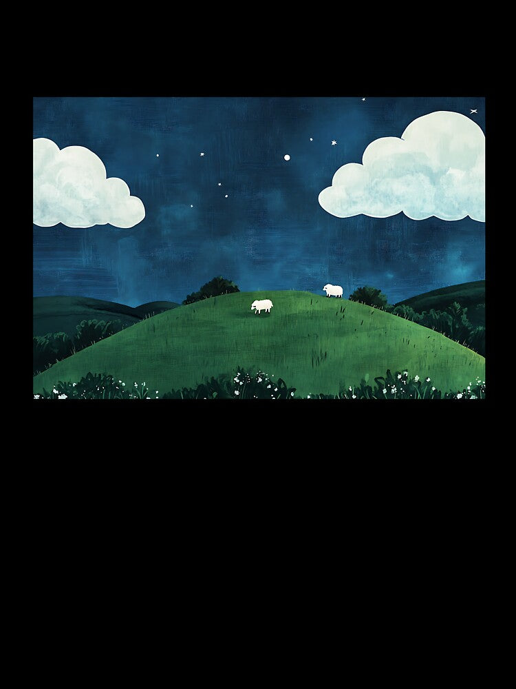 Whimsical Cottagecore: Dreamy Sheep Starry Sky by bapupa T-Shirts, Hoodie, Sweatshirt | BlankRebels.com (Image 3)