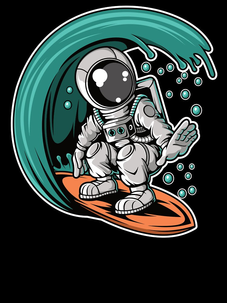 Astronaut Surfing - Funny Outer Space Lovers by Desteroids T-Shirts, Hoodie, Sweatshirt | BlankRebels.com (Image 3)