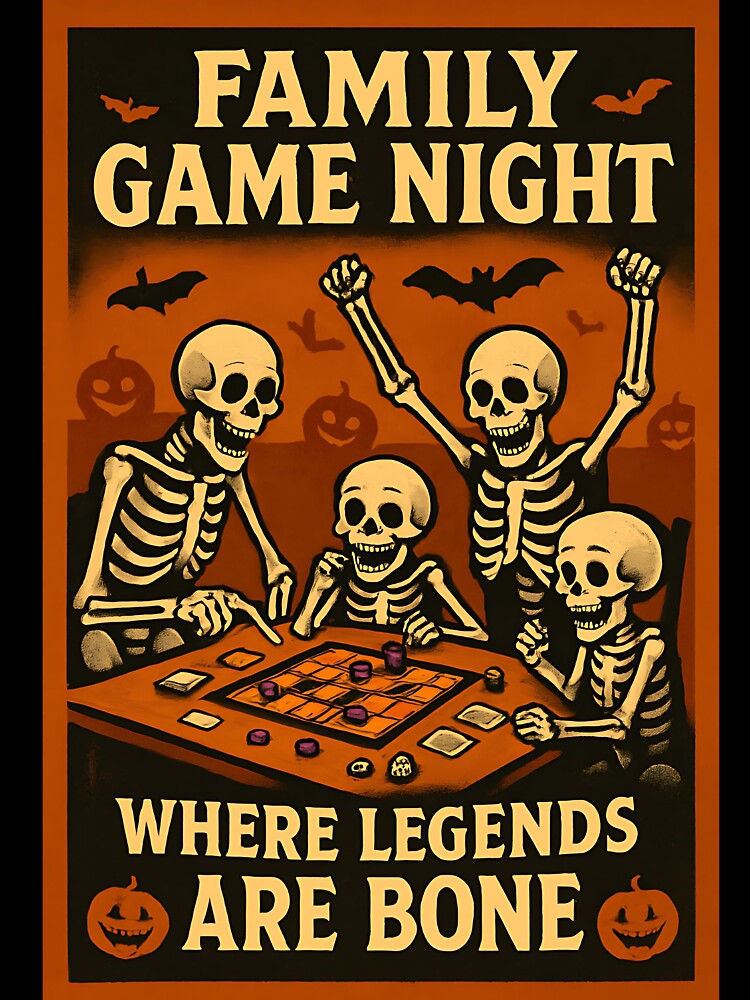 Skeleton Family Game Night Legends by SpeakingPrint2 T-Shirts, Hoodie, Sweatshirt | BlankRebels.com (Image 3)