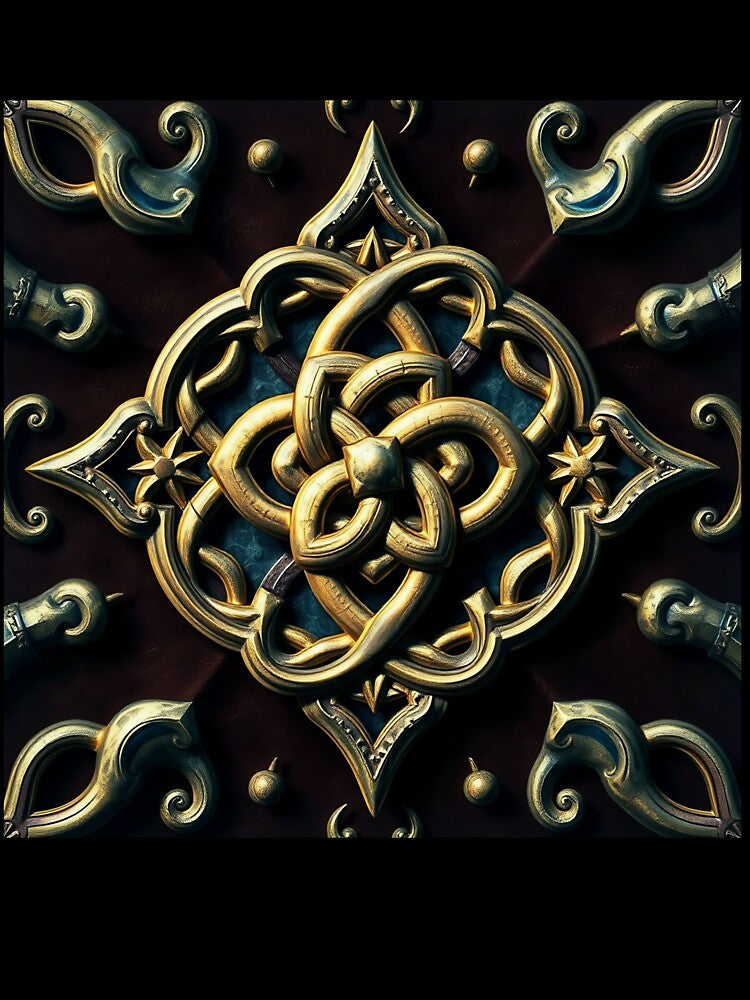 Celtic Knot Seamless Pattern T-Shirt, 3D Viking Seamless Pattern, Halloween Decor for Home, apparel and... (Image 3)