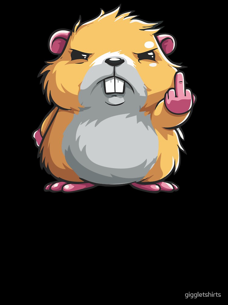 Hamster middle finger by giggletshirts