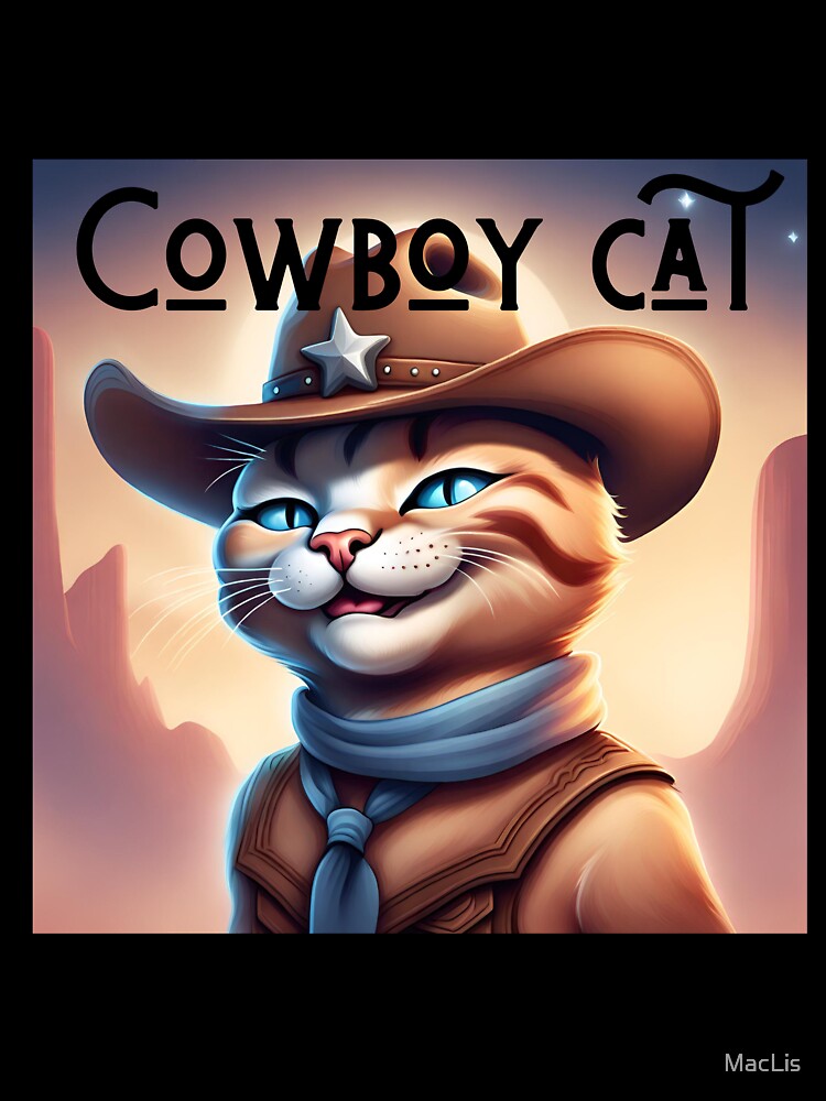 Cawboy cat by MacLis T-Shirts, Hoodie, Sweatshirt | BlankRebels.com (Image 3)