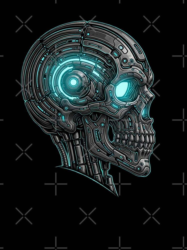 Cyberpunk Human Skull with Luminous Brain by ProjectNoah T-Shirts, Hoodie, Sweatshirt | BlankRebels.com (Image 3)