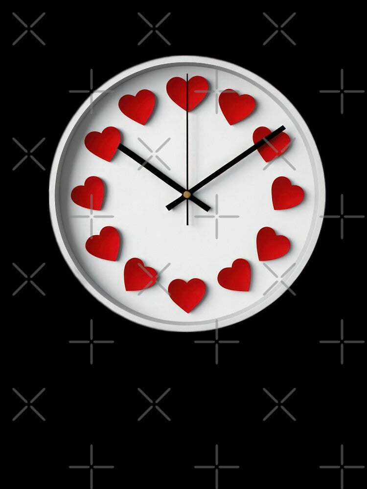 Valentines Day clock with hearts,Valentine heart,valentine art,valentine design by Expressions-Sel T-Shirts,... (Image 3)