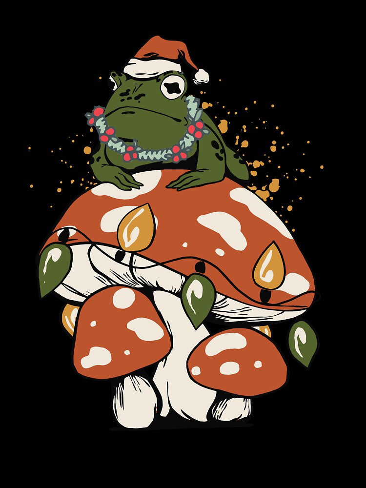 Cottagecore Frog Mushroom Wearing Hat T-Shirts, Hoodie, Sweatshirt