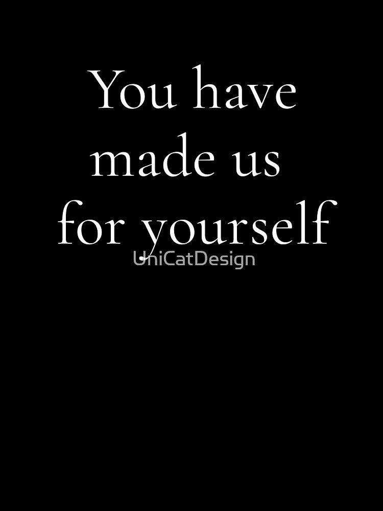 You have made us – Augustinian Typography Hoodie minimalistic by UniCatDesign T-Shirts, Sweatshirt (Image 3)