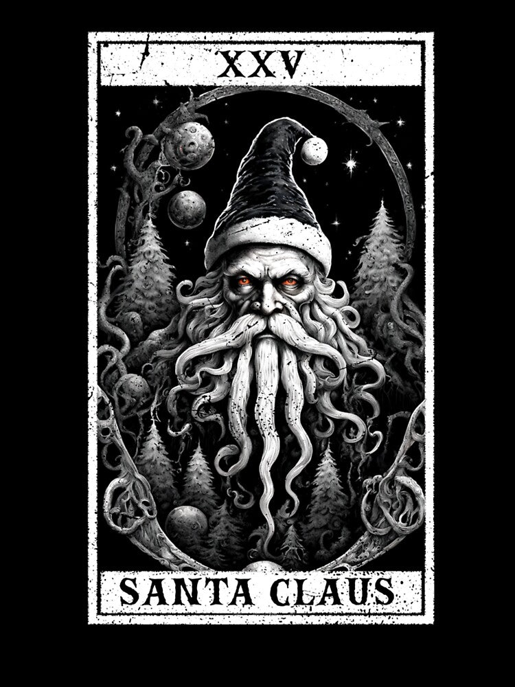 Christmas Santa Claus Creepy Horror Tarot Card Distressed by taaddison50 T-Shirts, Hoodie, Sweatshirt (Image 3)