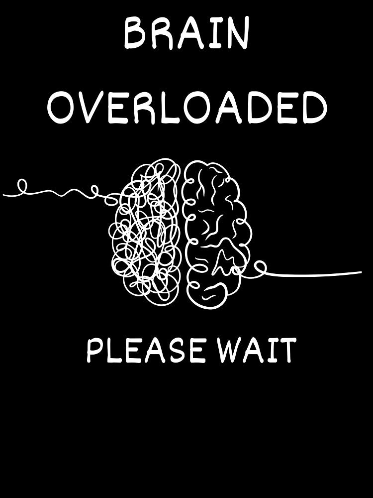 Overstimulation, Brain overloaded Please wait by Ola-urb T-Shirts, Hoodie, Sweatshirt | BlankRebels.com (Image 3)