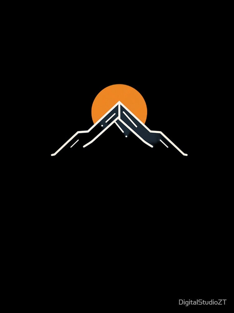 Minimal Mountain Sunrise Line Art Illustration by DigitalStudioZT T-Shirts, Hoodie, Sweatshirt | BlankRebels.com (Image 3)