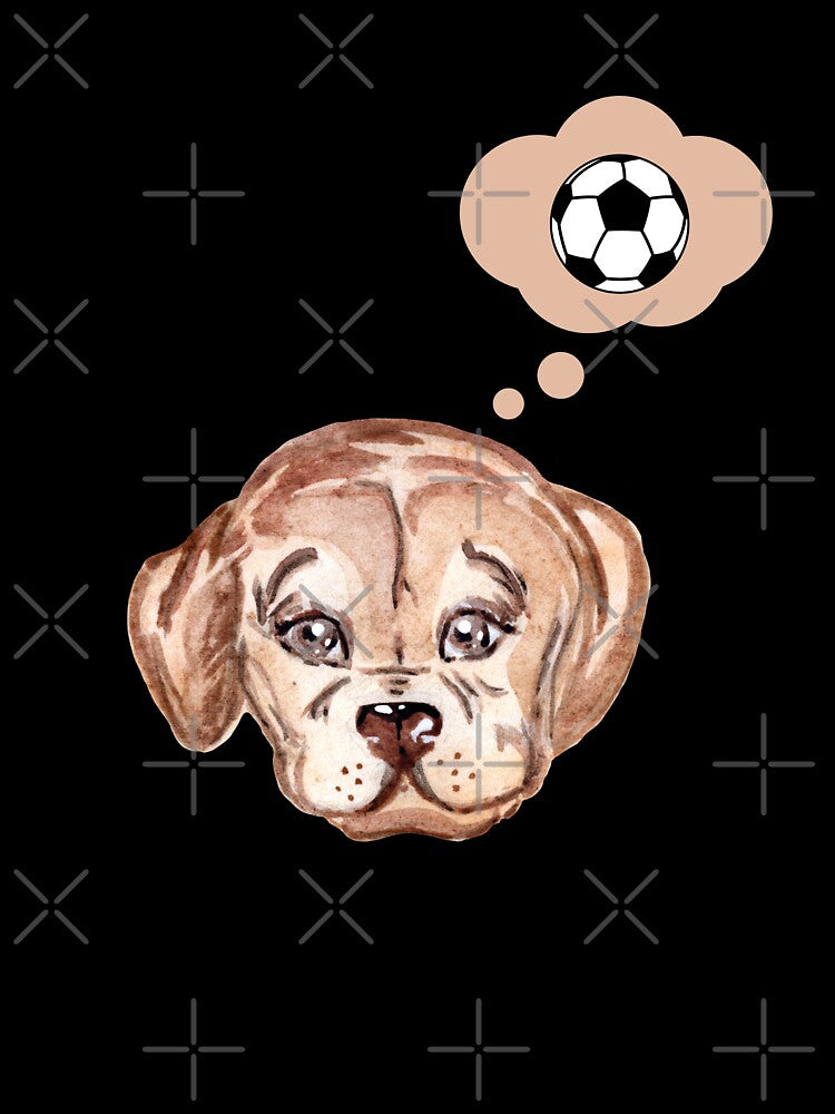 Cute puppy thinking about soccer by ijdesigns