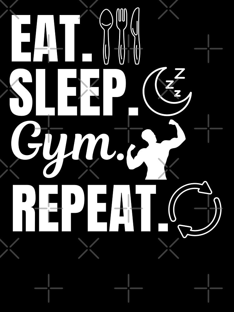 Eat, sleep, gym, repeat. Gym workout activity lovers by NBSStore T-Shirts, Hoodie, Sweatshirt | BlankRebels.com (Image 3)