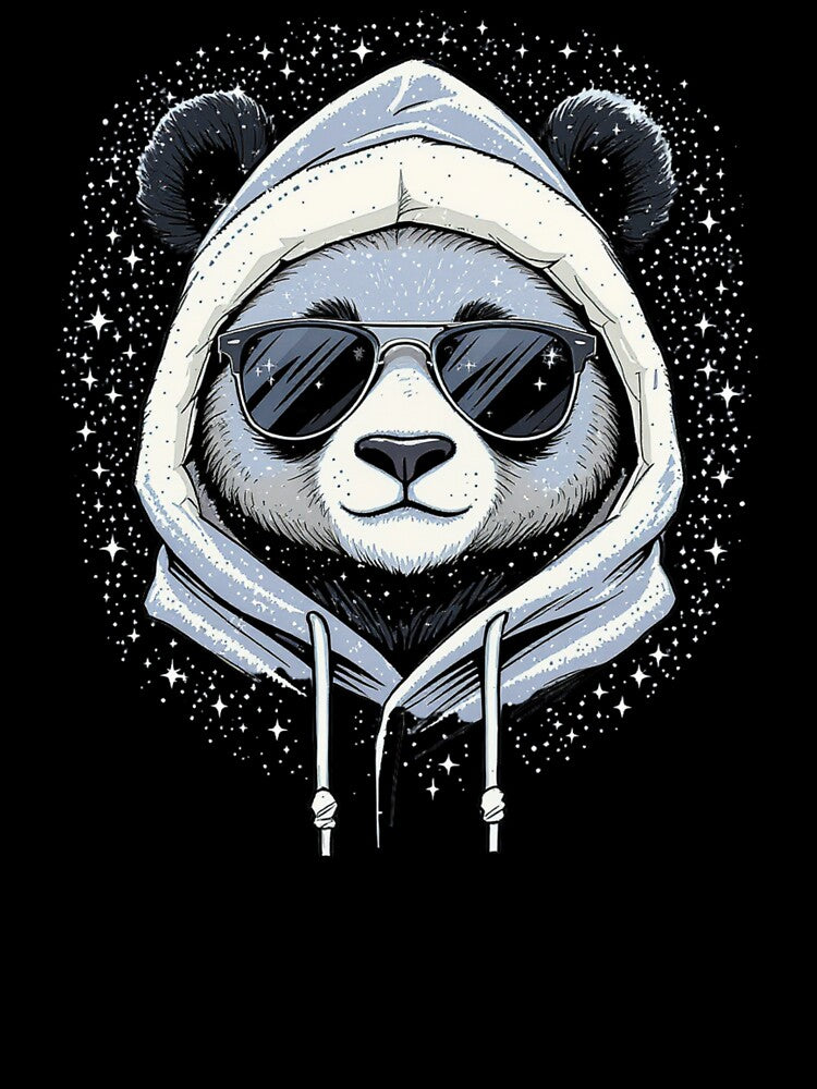 Chill Panda Winter Hoodie | Minimal Cool Christmas Panda Design by ColorSplash123 T-Shirts, Sweatshirt (Image 3)