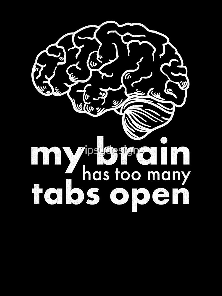 Funny Overloaded Brain Mentally Drained Novelty Gift by ripsydesigns T-Shirts, Hoodie, Sweatshirt | BlankRebels.com (Image 3)