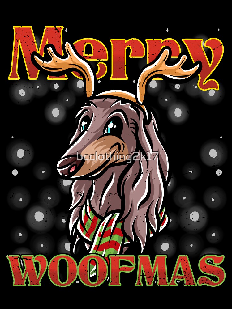 Merry Woofmas Afghan Hound Reindeer Dog Christmas by BrainCandyClothing T-Shirts, Hoodie, Sweatshirt (Image 3)