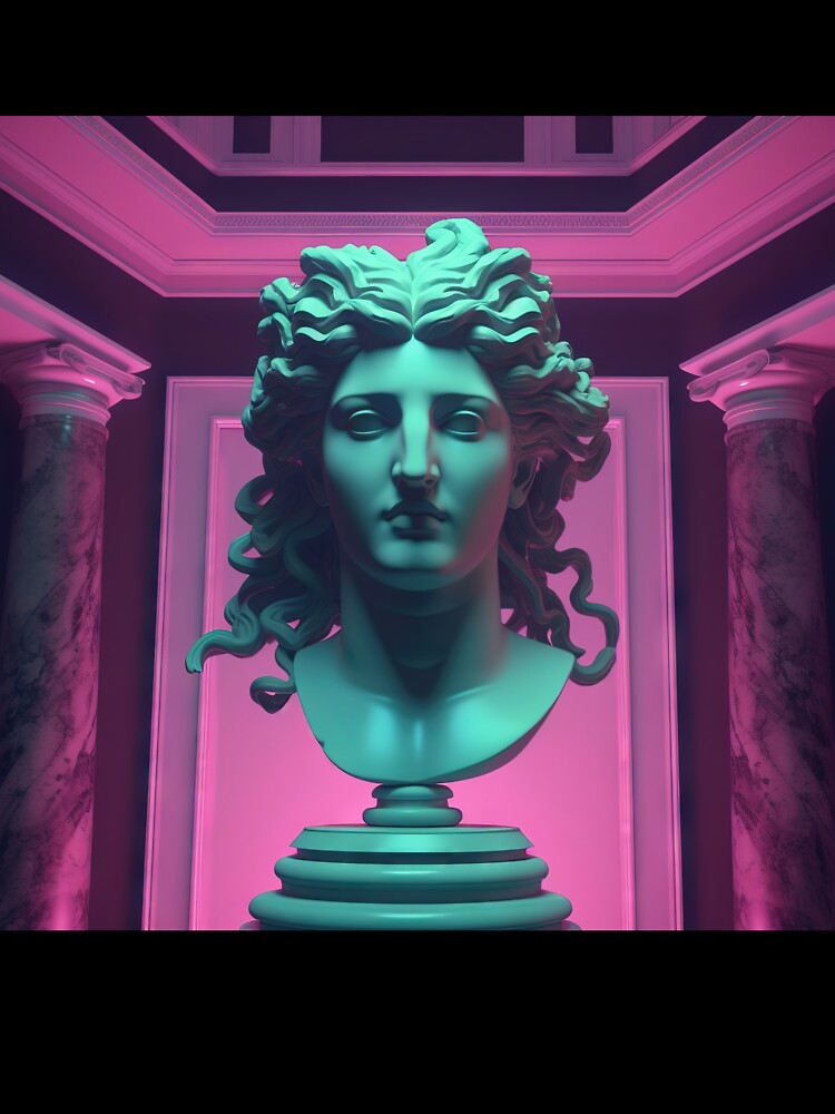 Mythic Neon: Gorgon Glyphs in Synthwave Serenity by Mullet Monkey T-Shirts, Hoodie, Sweatshirt | BlankRebels.com (Image 3)