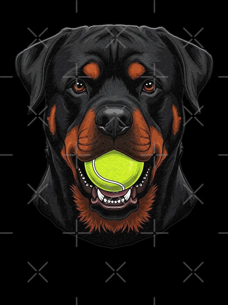 Rottweiler With Tennis Ball Cute Dog Lover by franktact T-Shirts, Hoodie, Sweatshirt | BlankRebels.com (Image 3)