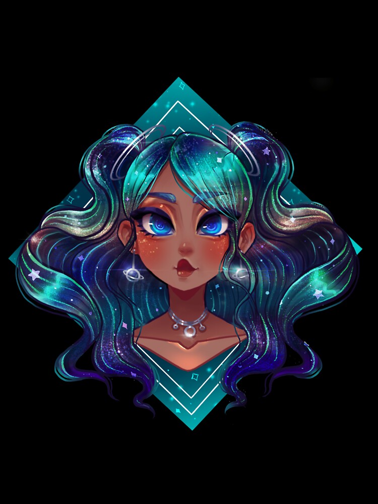 Galaxy hair girl by KiwiCandyDreams T-Shirts, Hoodie, Sweatshirt | BlankRebels.com (Image 3)