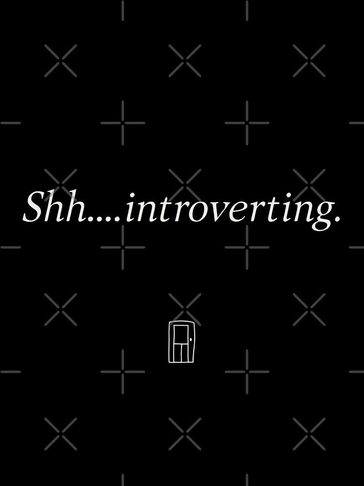“Shh… Introverting – Funny Introvert Quote T-Shirt & Sticker Design” by La Velmoréa Hoodie, Sweatshirt (Image 3)