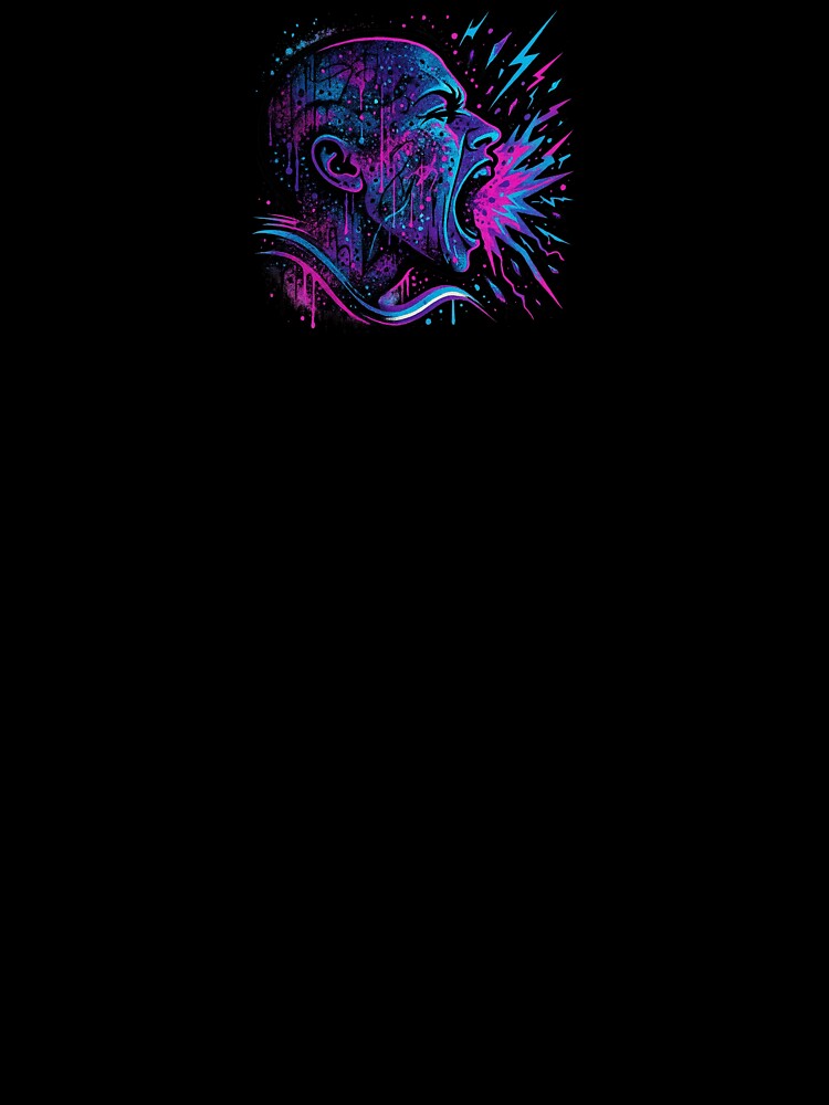 Silent Scream Shirt – Neon Rebirth Streetwear Graphic by Designs-by-JK