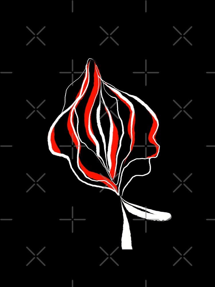 Minimalist Abstract Red White Flower Design by Surreptica T-Shirts, Hoodie, Sweatshirt | BlankRebels.com (Image 3)