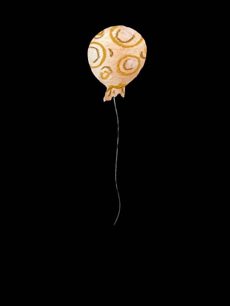 Balloon beige pastel textured a watercolor sketch black by Yana Mustafina | Boho Soulful Designs T-Shirts,... (Image 3)