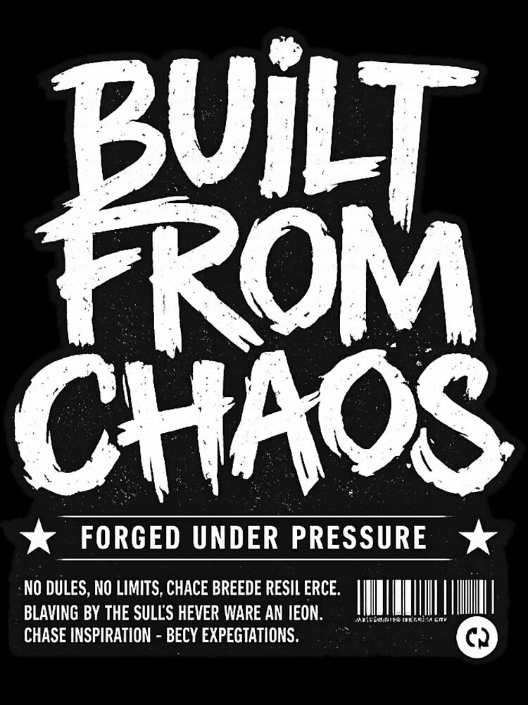 Built From Chaos Streetwear Graphic T-Shirt by BoochMan
