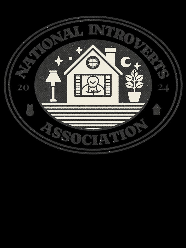 Vintage black logo for Introvert by Cats8home T-Shirts, Hoodie, Sweatshirt | BlankRebels.com (Image 3)