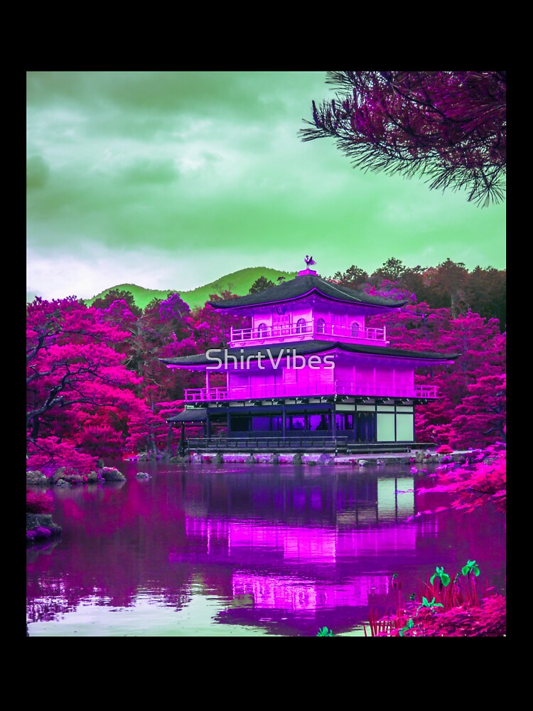 Kinkakuji Purple Aesthetic Vaporwave by ShirtVibes T-Shirts, Hoodie, Sweatshirt | BlankRebels.com (Image 3)