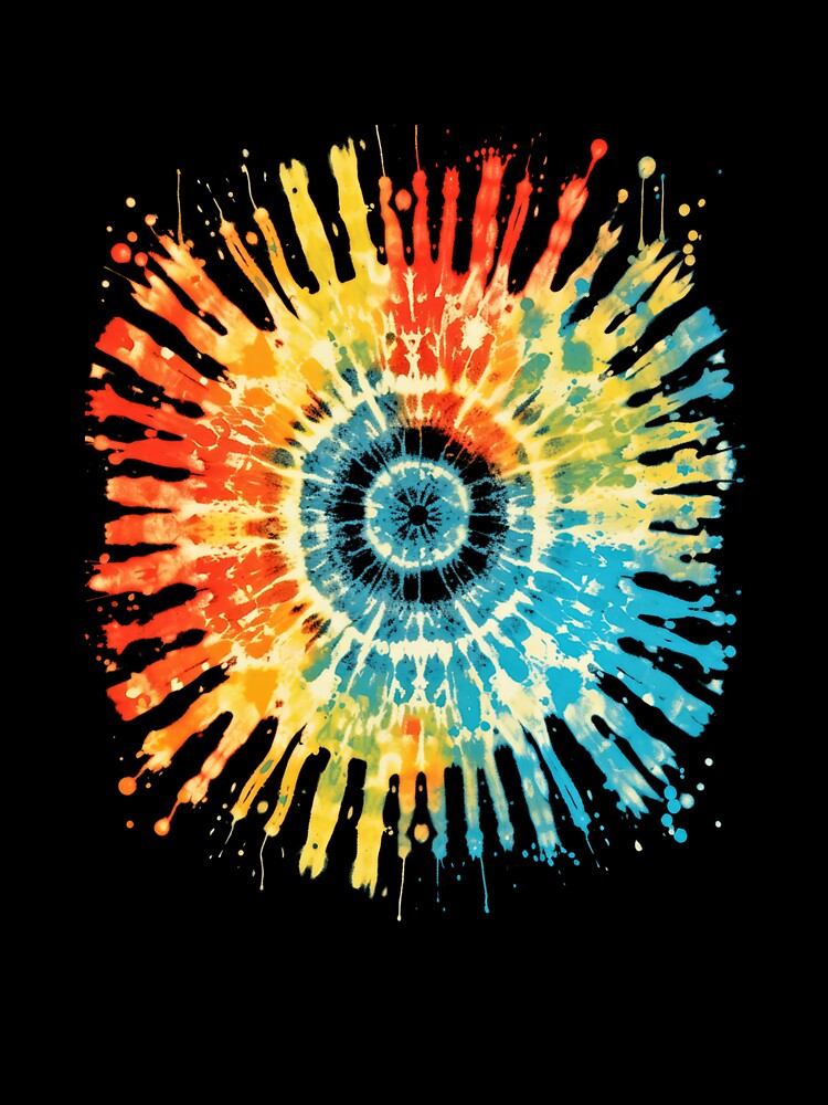 Retro Tie Dye 60's 70's Hippie Aesthetic Graphic Art by MissRasheedHam T-Shirts, Hoodie, Sweatshirt (Image 3)