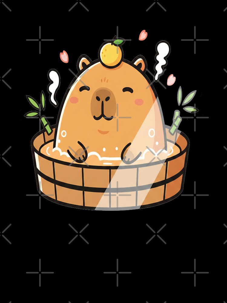 Cute Capybara Onsen Relaxing Japanese Hot Spring Kawaii Animal T-Shirts, Hoodie, Sweatshirt