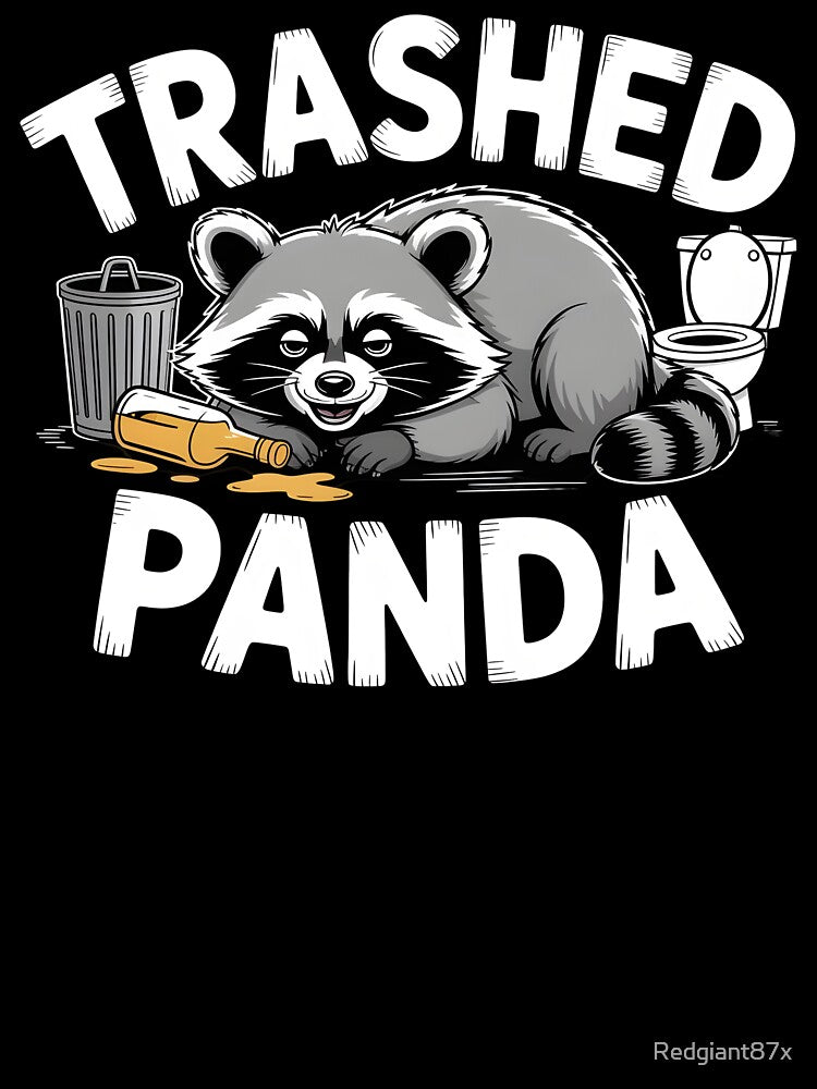 Trashed Panda Drunk Raccoon – Cute Yet Chaotic Trash Panda Shirt by Redgiant87x Hoodie, Sweatshirt (Image 3)