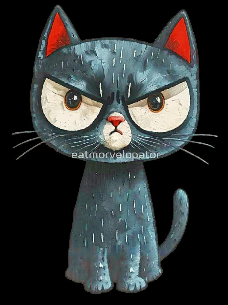 Grumpy Little Overlord – Angry Cute Cat for Cat Lovers with Attitude Design for Shirts, Stickers, Mugs & More... (Image 3)