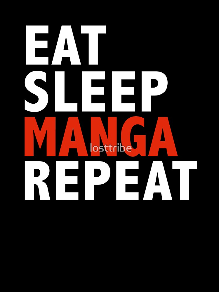 Eat Sleep Manga Repeat Comic Books by losttribe T-Shirts, Hoodie, Sweatshirt | BlankRebels.com (Image 3)