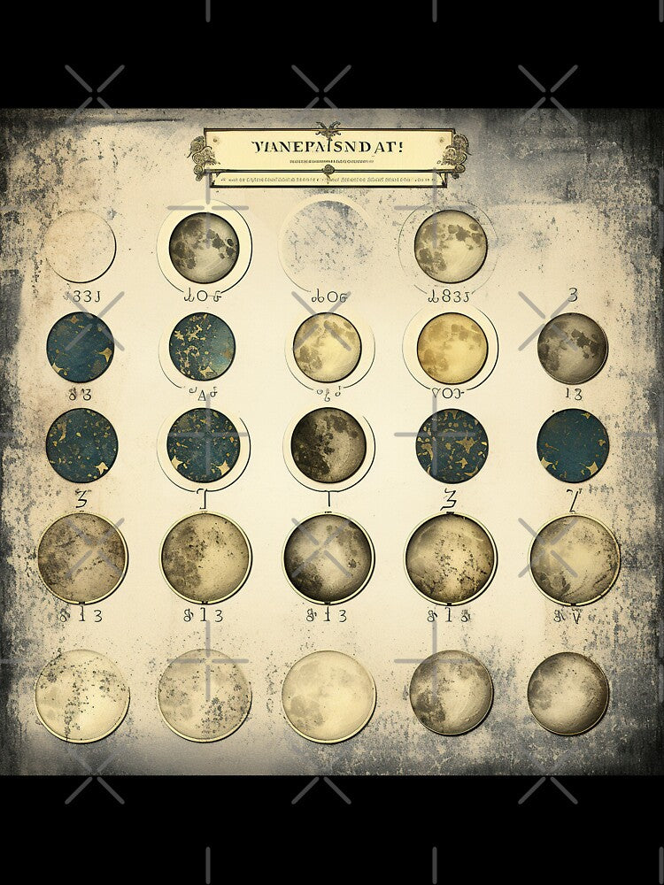 Retro Moon Phase Tapestry - Celestial Cycle Panorama by Silver Medal T-Shirts, Hoodie, Sweatshirt | BlankRebels.com (Image 3)