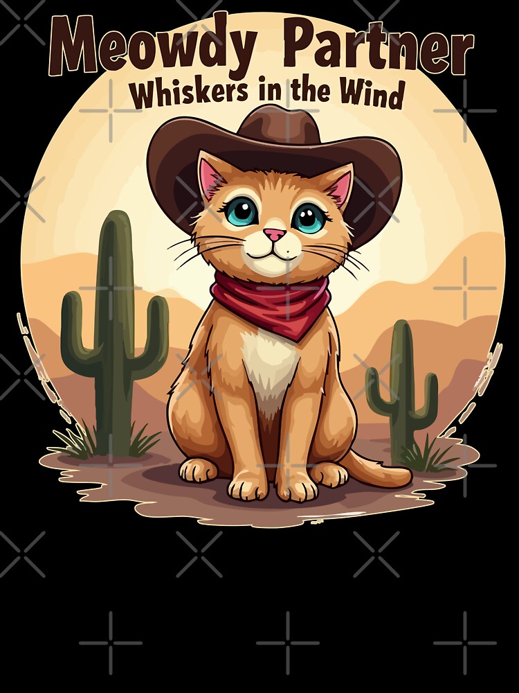 Meowdy Partner Whiskers in the Wind Kawaii by TomFrontierArt T-Shirts, Hoodie, Sweatshirt | BlankRebels.com (Image 3)