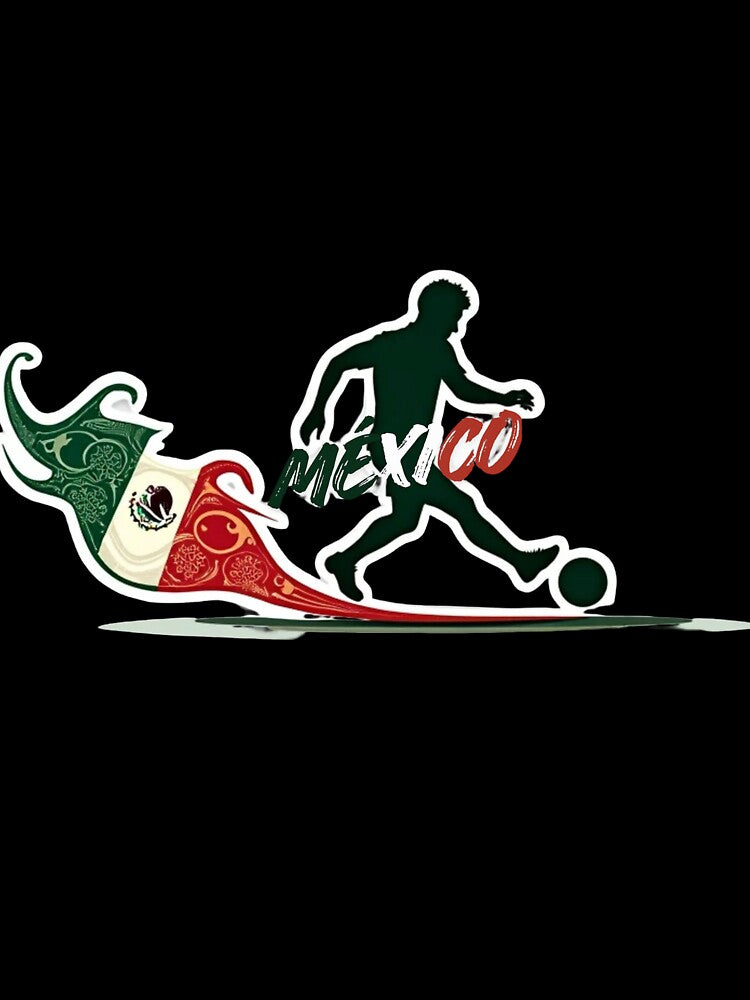 Dynamic Mexico Soccer Player Chili Flag Trail by PMTaurus