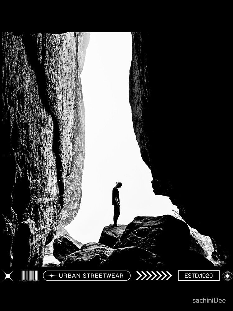 Urban Streetwear – Black White Minimalist Rock Silhouette T-Shirts, Hoodie, Sweatshirt