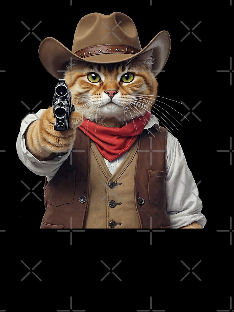 Cowboy Cat with Gun by TeeARTHY T-Shirts, Hoodie, Sweatshirt | BlankRebels.com (Image 3)